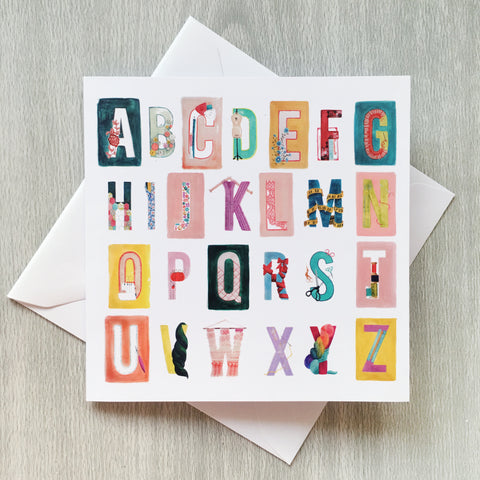 My Sewing Alphabet Card