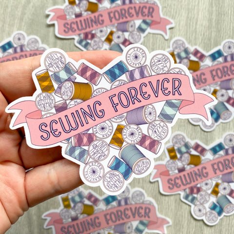Sewing Forever Sticker
